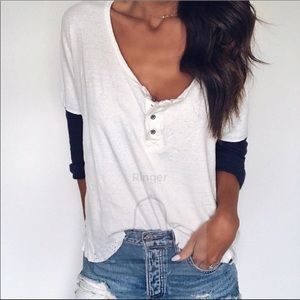 Free People cute Baseball T!